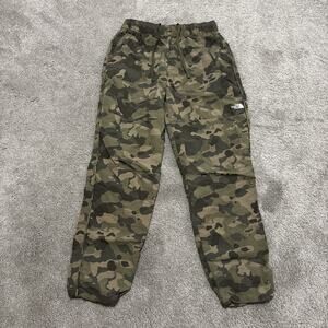 North Face Pants Mens Small Green Camo Nylon Water Repellent Joggers
